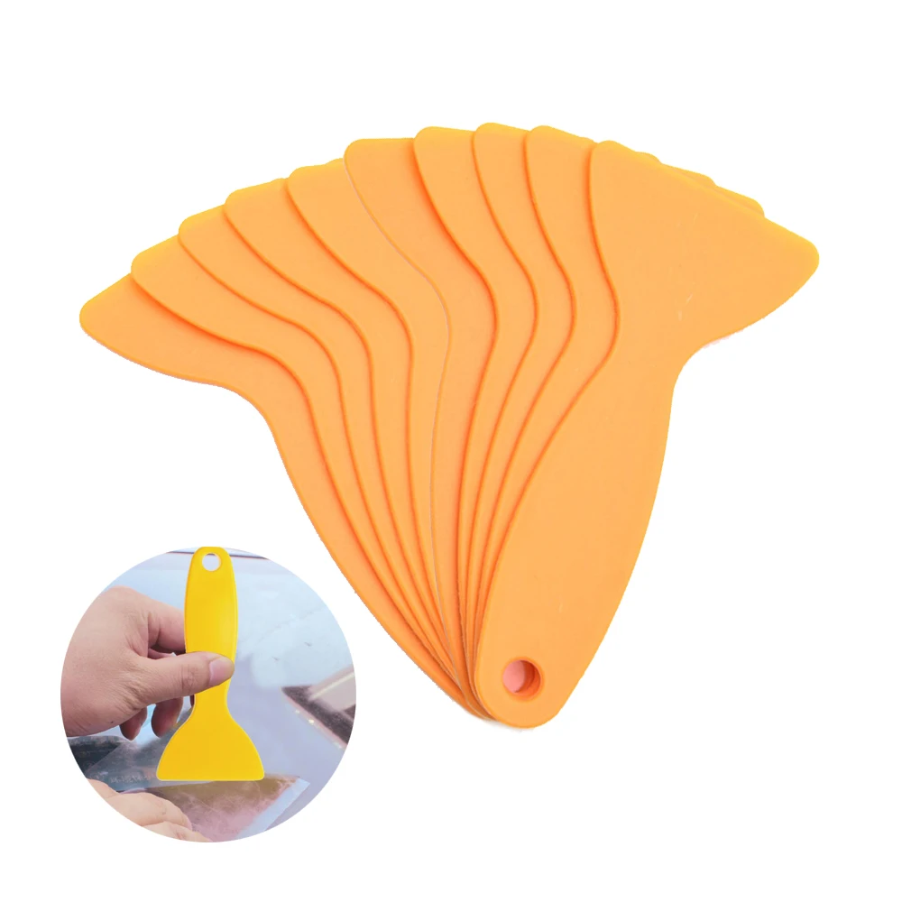Raspador de plástico para coche, herramienta de limpieza automática, limpiador de ventanas, pala de nieve para parabrisas, pegamento de agua de vidrio, cuchillo escobilla limpiaparabrisas, 5/10 Uds.