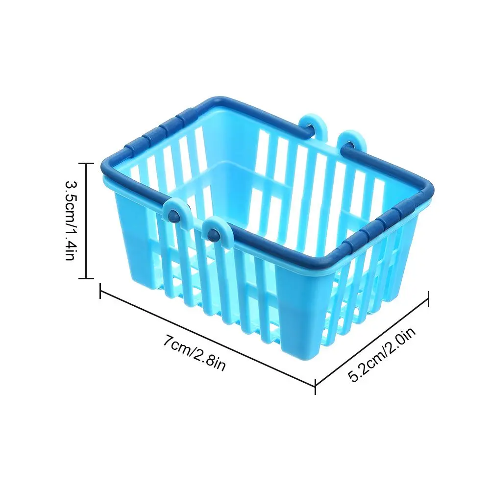 Mini cesta de compras para casa de boneca cesta de alimentos supermercado brinquedo de compras em miniatura móveis modelo adereços boneca acessórios