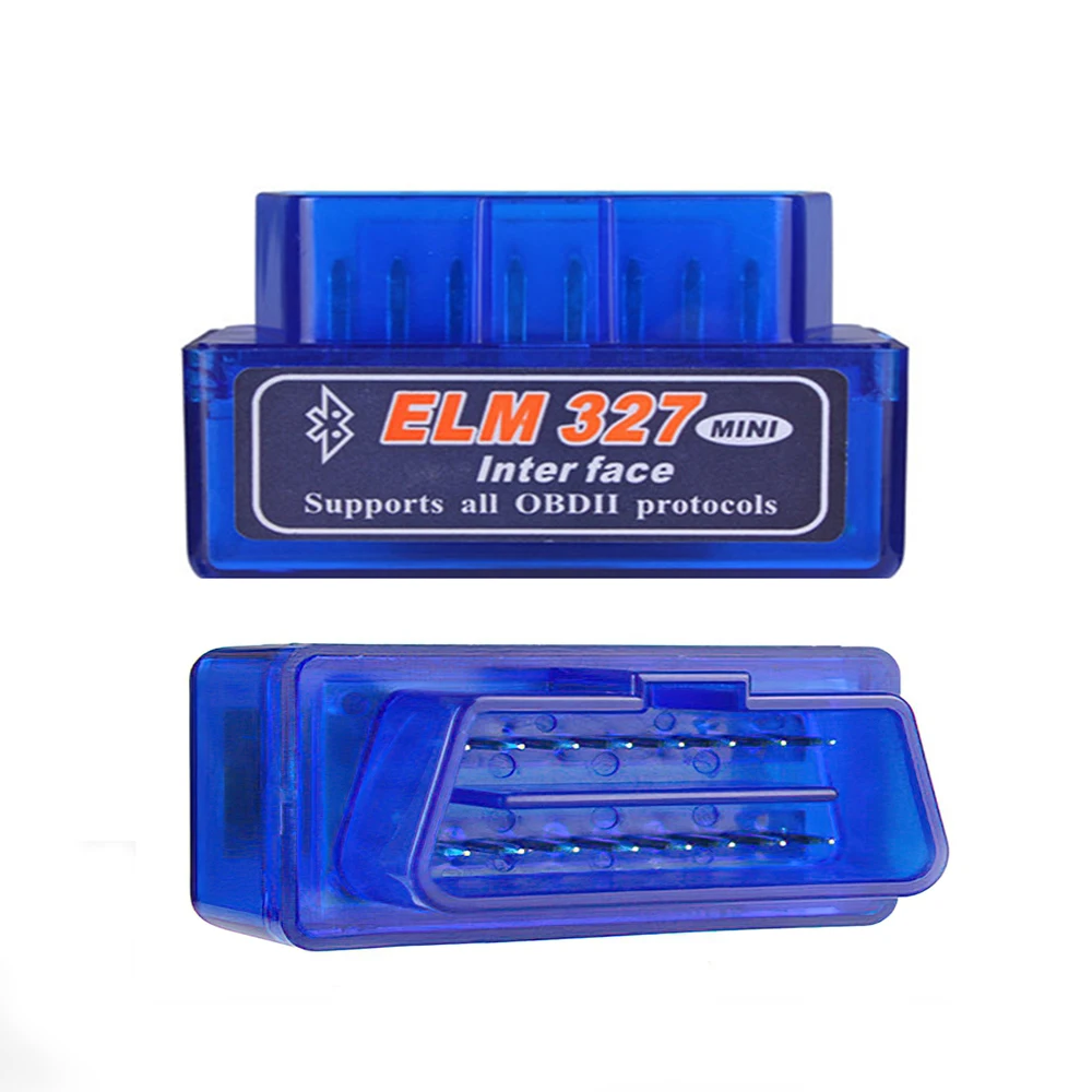 Última versión Mini ELM327 V1.5 para IOS Android Bluetooth 5,1 escáner automático OBD2 negro 2PCB coche ELM 327 probador herramienta de diagnóstico