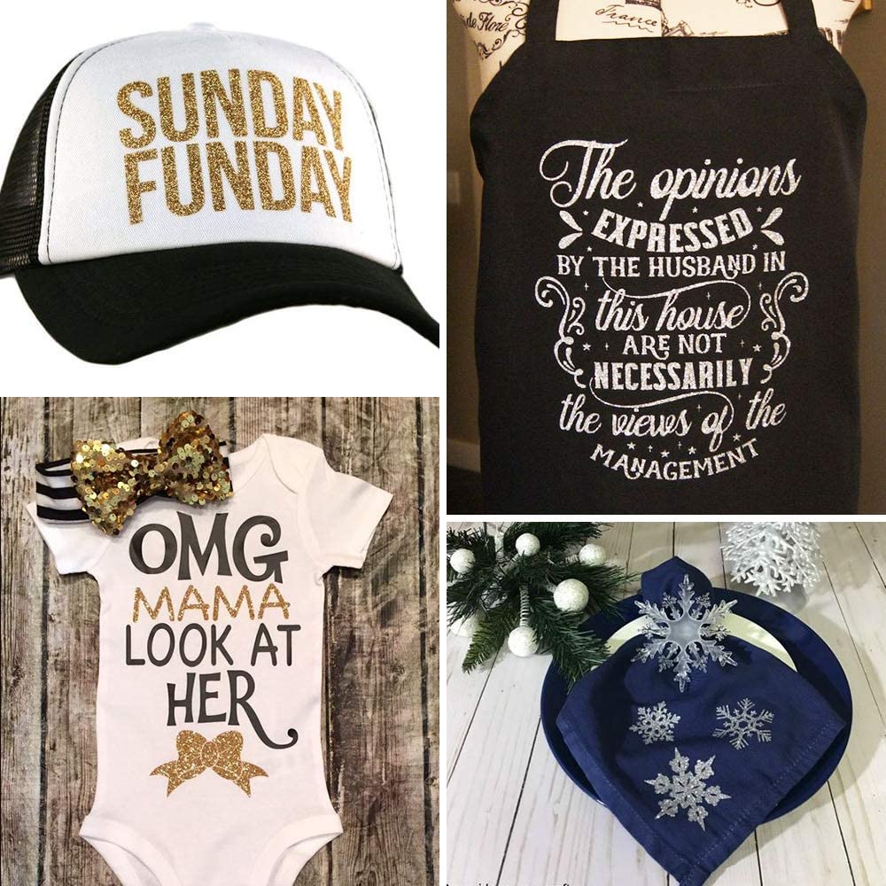 Vinilo de transferencia de calor con purpurina, hierro sobre vinilo, vinilo HTV para camisas, fácil de cortar y malas hierbas para el diseño de vinilo térmico. Rollo de vinilo para HTV