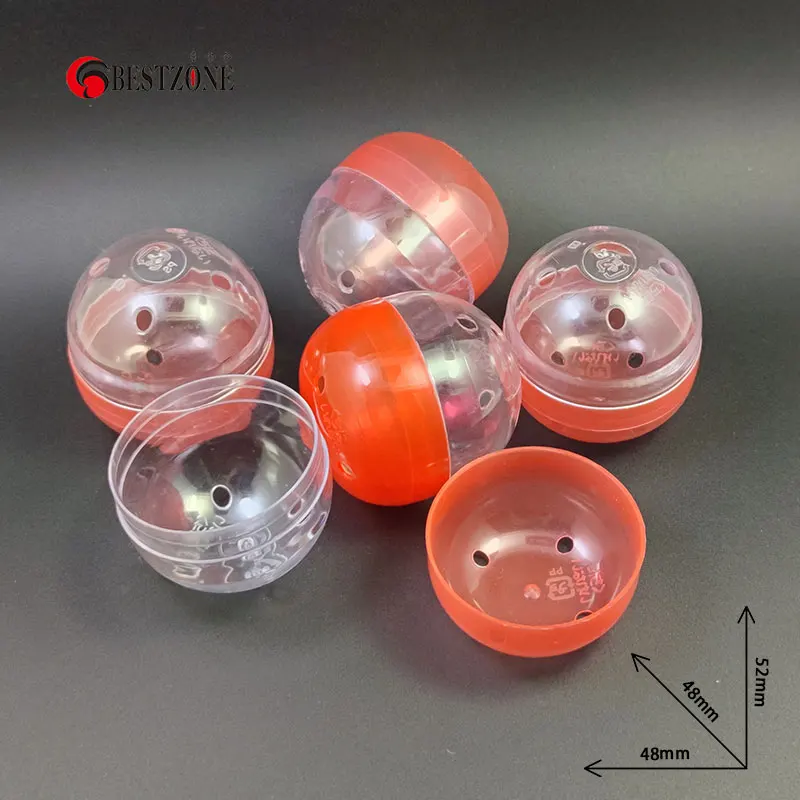 Bộ 50 1.89*2Inch 48*52Mm Bất Ngờ Bóng Nửa Trong Suốt Màu Sắc Rõ Nét Nhựa Bán Hàng Tự Động Trống Đồ Chơi viên Trẻ Em Quà Tặng