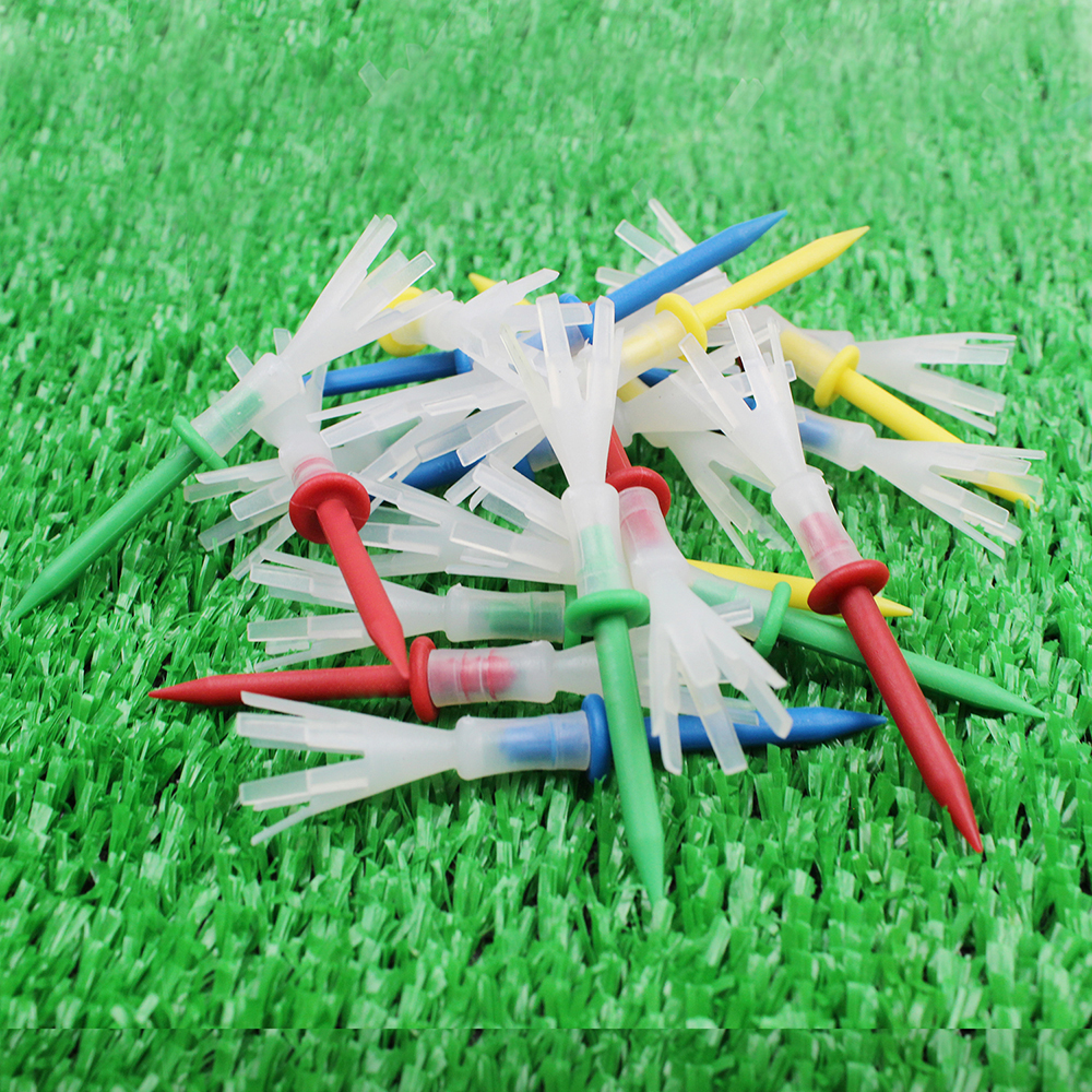 12Pcs Prong Tees กอล์ฟพลาสติก70 83มม.แรงเสียดทานน้อยกว่าอุปกรณ์