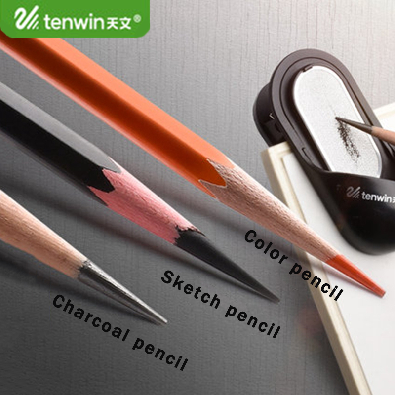 Tenwin นักเรียน Professional ดินสอถ่าน Sharpening Art Sketch Drawing Board คลิปสําหรับดินสอ Sharpen เครื่องมือ Art Supplies