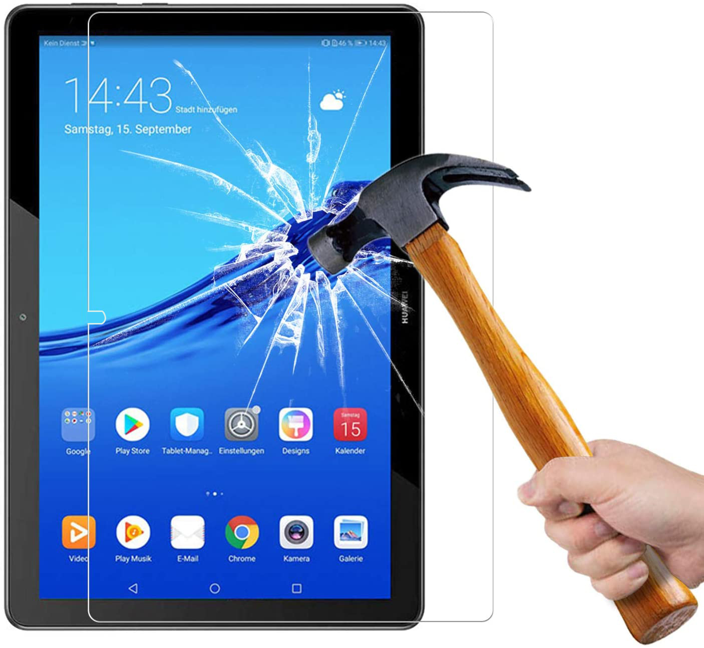 Пленка из закаленного стекла для Huawei MediaPad T5 10, 10,1-дюймовый планшет HD, водонепроницаемая защитная пленка с защитой от отпечатков пальцев