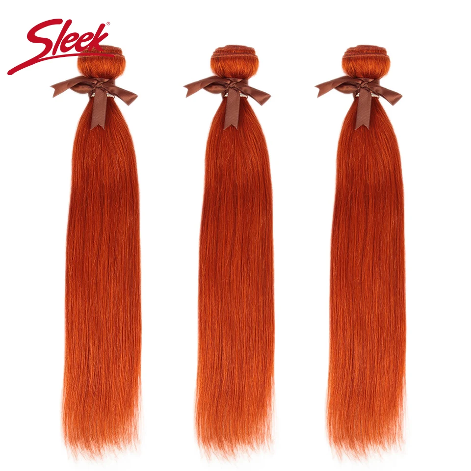 Kiểu Dáng Đẹp Brasil Thẳng Tóc Cam Và Đỏ Tóc Vàng Màu Tóc Dệt Lưng 8 Đến 28Inch Remy Tóc cho Nữ Màu Đen