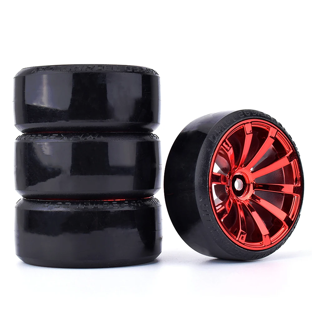 4 1/10 RC Trôi Dạt Trên-Đường Bánh Cứng Hoa Văn Lốp Cho 1:10 Traxxas D4 HSP HPI Sakura TT01 sơn Mô Hình Chuyên Dụng Tamiya Trôi RC Phụ Kiện Xe Hơi