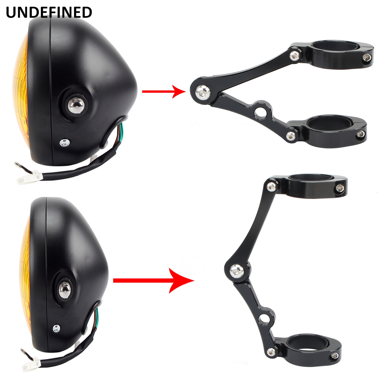 33Mm-58Mm Đèn Pha Chân Đế Gắn Kẹp Dĩa Tuýp Giá Đỡ 54Mm 49Mm 45Mm 41mm 37Mm Xe Máy Bobber Cafe Race Đa Năng