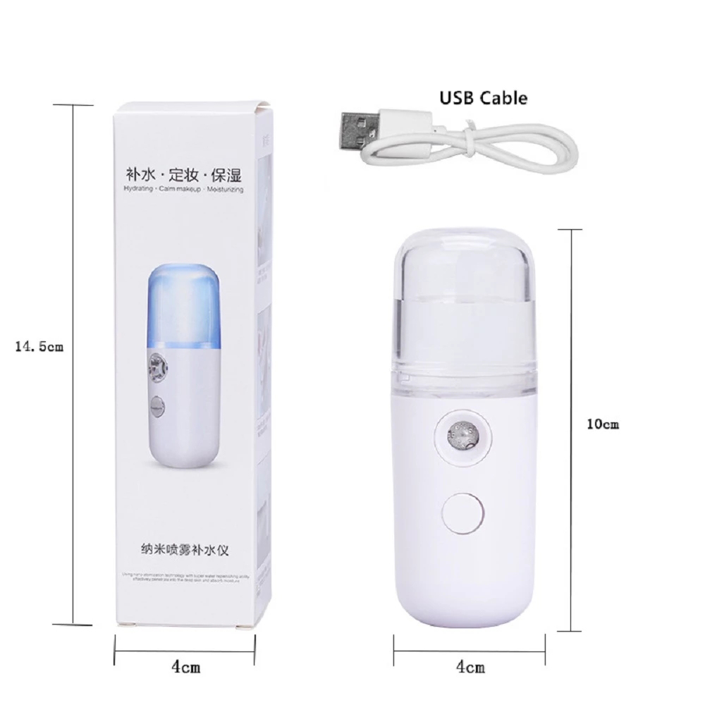 USB Sương Mặt Phun Máy Phun Sương Tạo Độ Ẩm Sạc Máy Xông Hơi Mặt Dưỡng Ẩm Làm Đẹp Nhạc Cụ Mặt Dụng Cụ Chăm Sóc Da