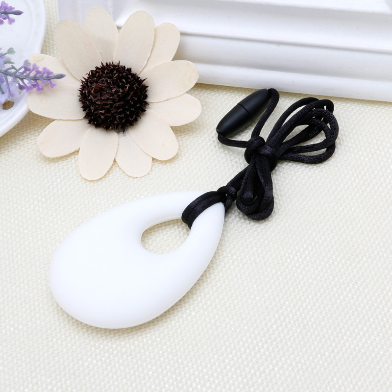 Collar sensorial para masticar, paquete de colgante de silicona para masticar, juguete de entrenamiento y desarrollo, collar para dentición de bebés, autismo, ansiedad