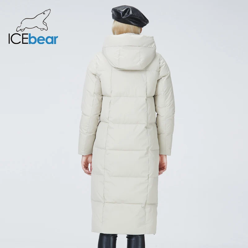 ICEbear-เสื้อแจ็คเก็ตคลุมด้วยผ้ายาวสําหรับผู้หญิง,เสื้อผ้าแฟชั่น,เสื้อกันหนาว,GWD22580D,2023 ใหม่