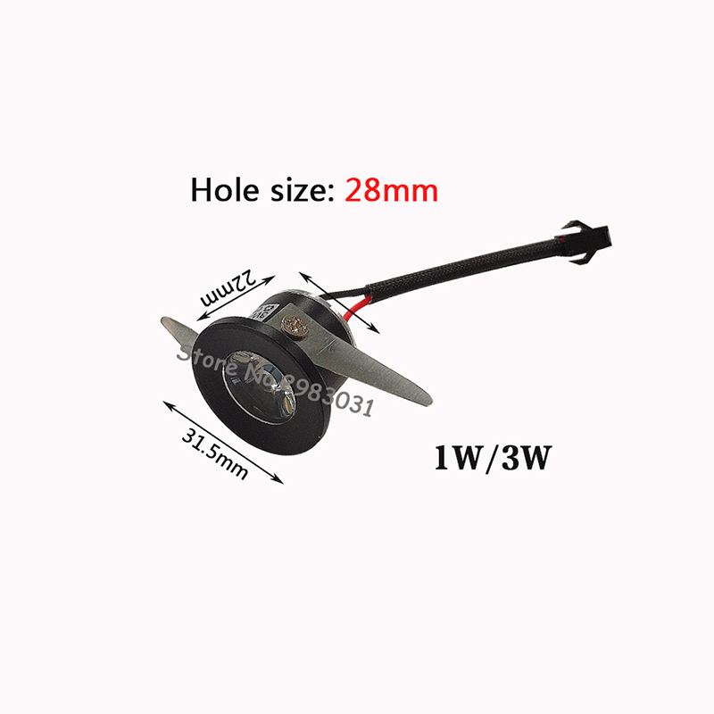 Focos LED regulables, luces de techo Led, plata, negro, blanco, 1W, 3W, bombillas para gabinete, mostrador, escaparate, AC110V, 220V