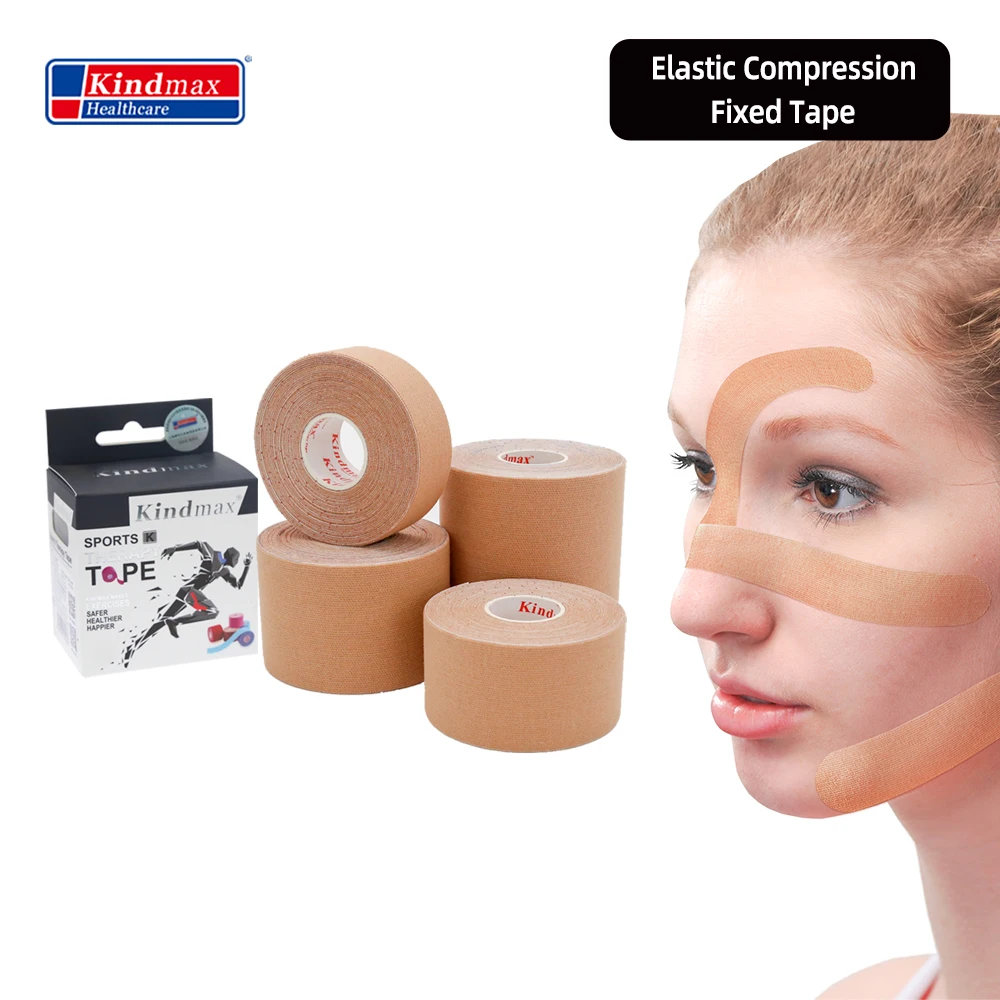 Kindmax Băng Dán Cố Định Kinesiology Băng Cho Cơ Mặt Đầu Gối Giảm Đau, tôn Lên Vẻ Đẹp Nhăn Mặt Băng Đầu Tiên-Bộ Dụng Cụ Hỗ Trợ 5Cm 5M