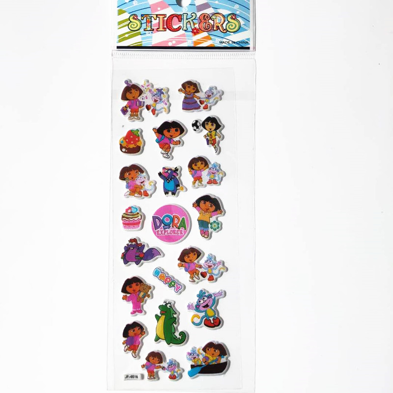 6 Tờ Nóng 3D Dora The Khám Phá Xe Ô Tô Hoạt Hình DIY Dán Cho Trẻ Em Đồ Chơi Giáo Dục Sinh Nhật Tặng Sổ Tay Thẻ Decors