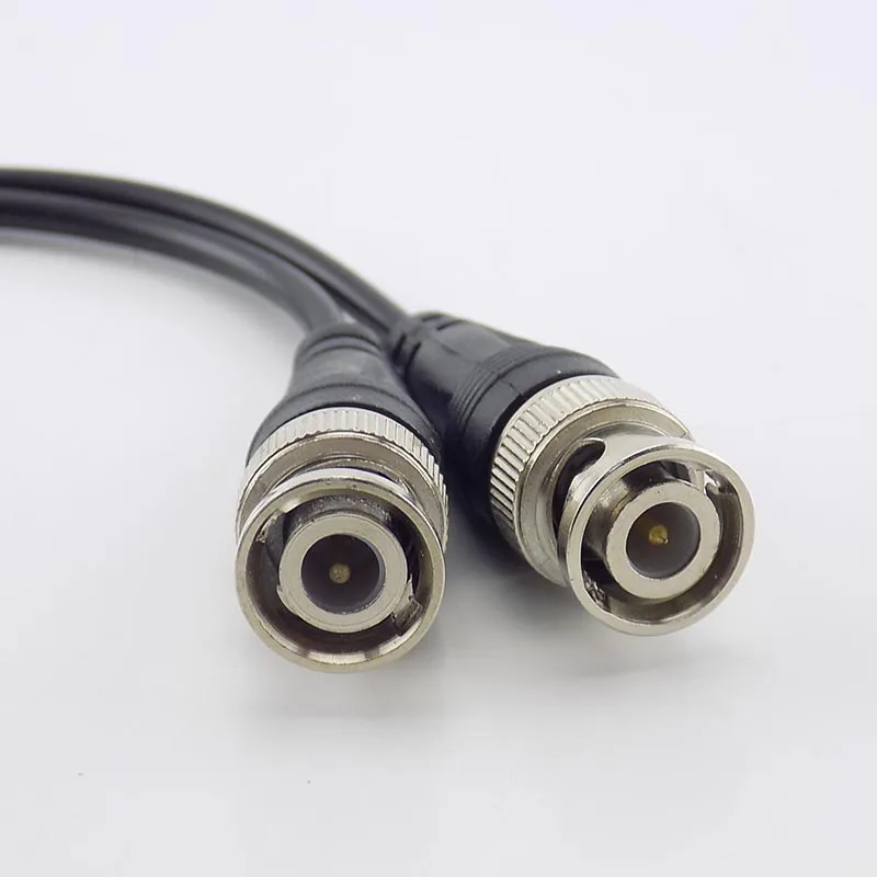 Conector BNC macho a adaptador hembra, Cable de alimentación de CC, línea de conectores BNC para sistema de seguridad de cámara CCTV, 1 ud.