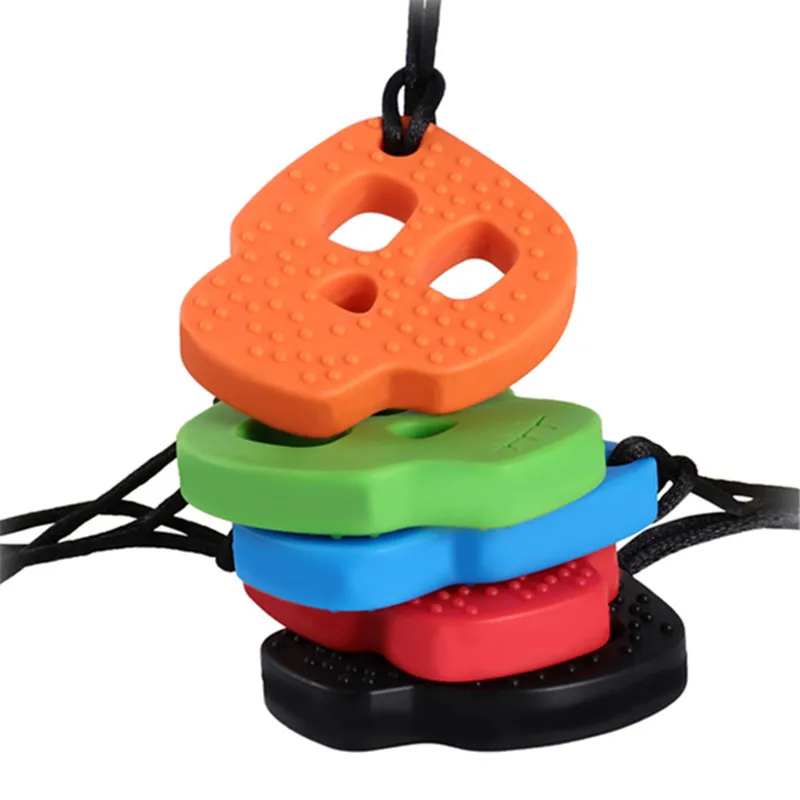 Mới Cho Bé Miếng Dán Đầu Lâu Nhai Vòng Cổ Silicone Cho Bé Miếng Dán Cảm Quan Chewelry Đồ Chơi Tự Kỷ Trị Liệu Dụng Cụ Đặc Biệt Cần ADHD