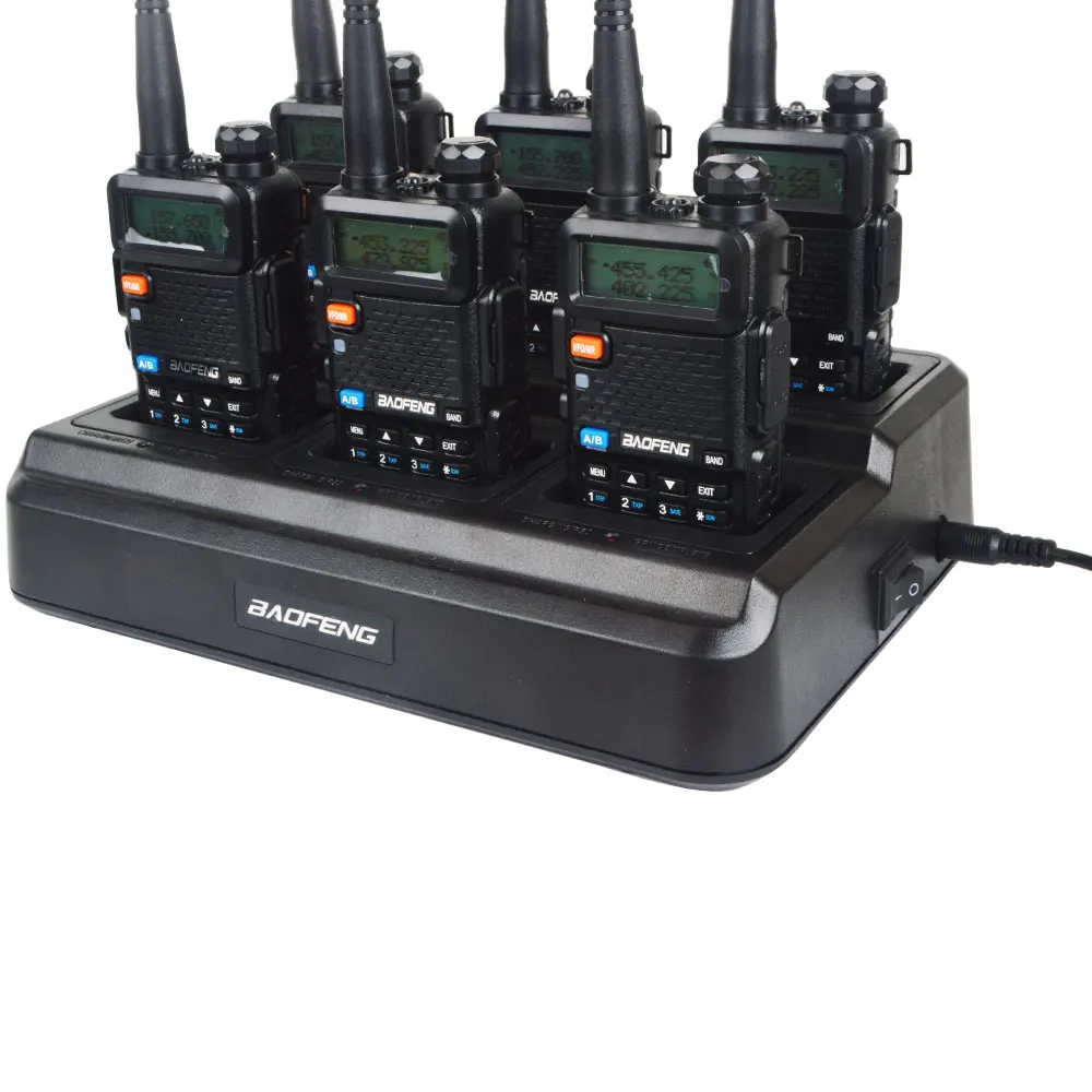 Sechs-Wege-Ladegerät Baofeng UV-5R Walkie Talkie Intelligentes schnelles Multi-Ladegerät BL-5X6