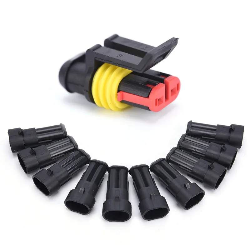 10 Bộ Dụng Cụ 2 Pin Cách Kín Chống Nước Điện Đầu Nối Dây Cắm Xe Hơi Tự Động Bộ Mới