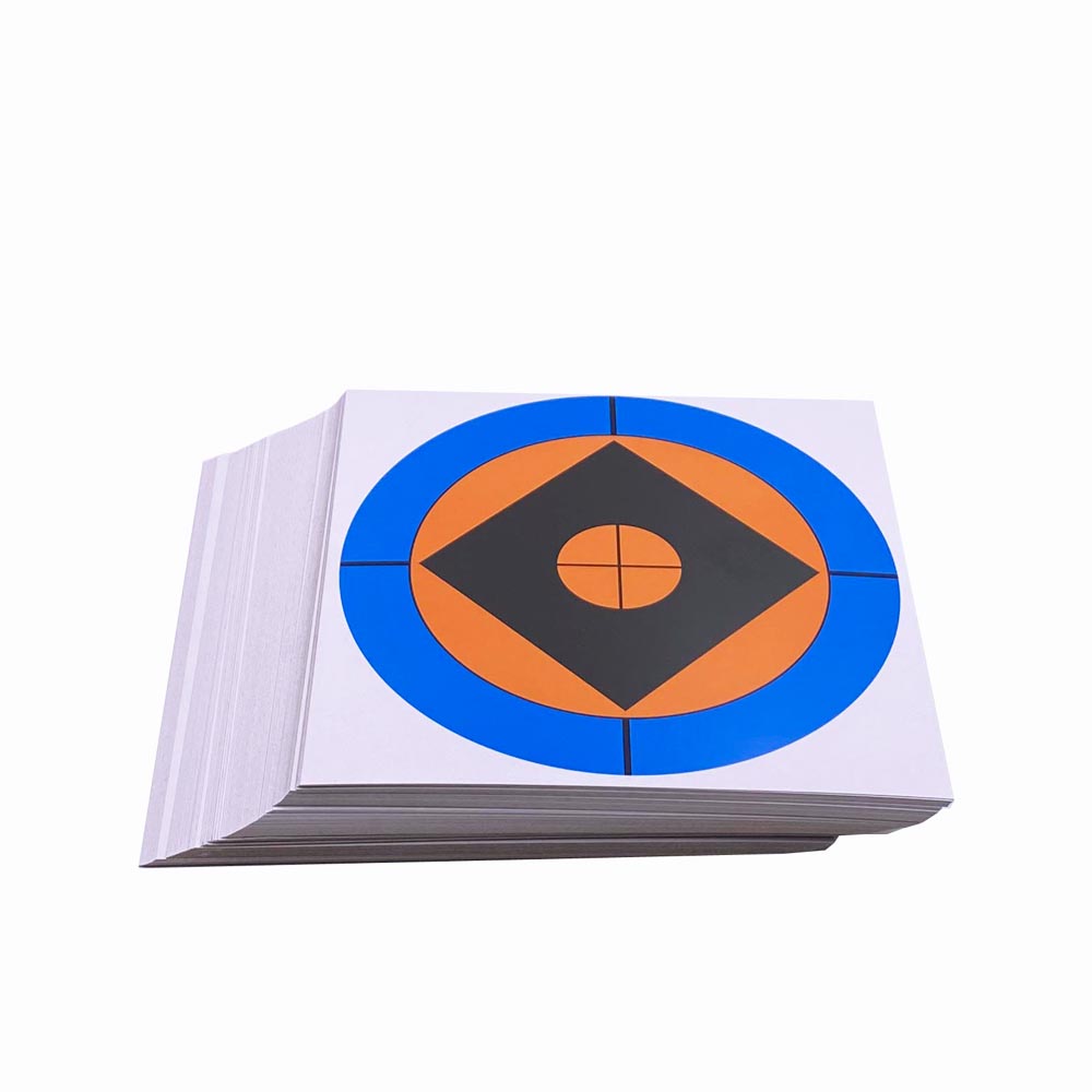 5.50"x5.50" 종이 타겟 20개, 총 사격 스포츠 8개 옵션 실외 및 실내 총기 에어건 및 플라스틱 또는 강철 BB