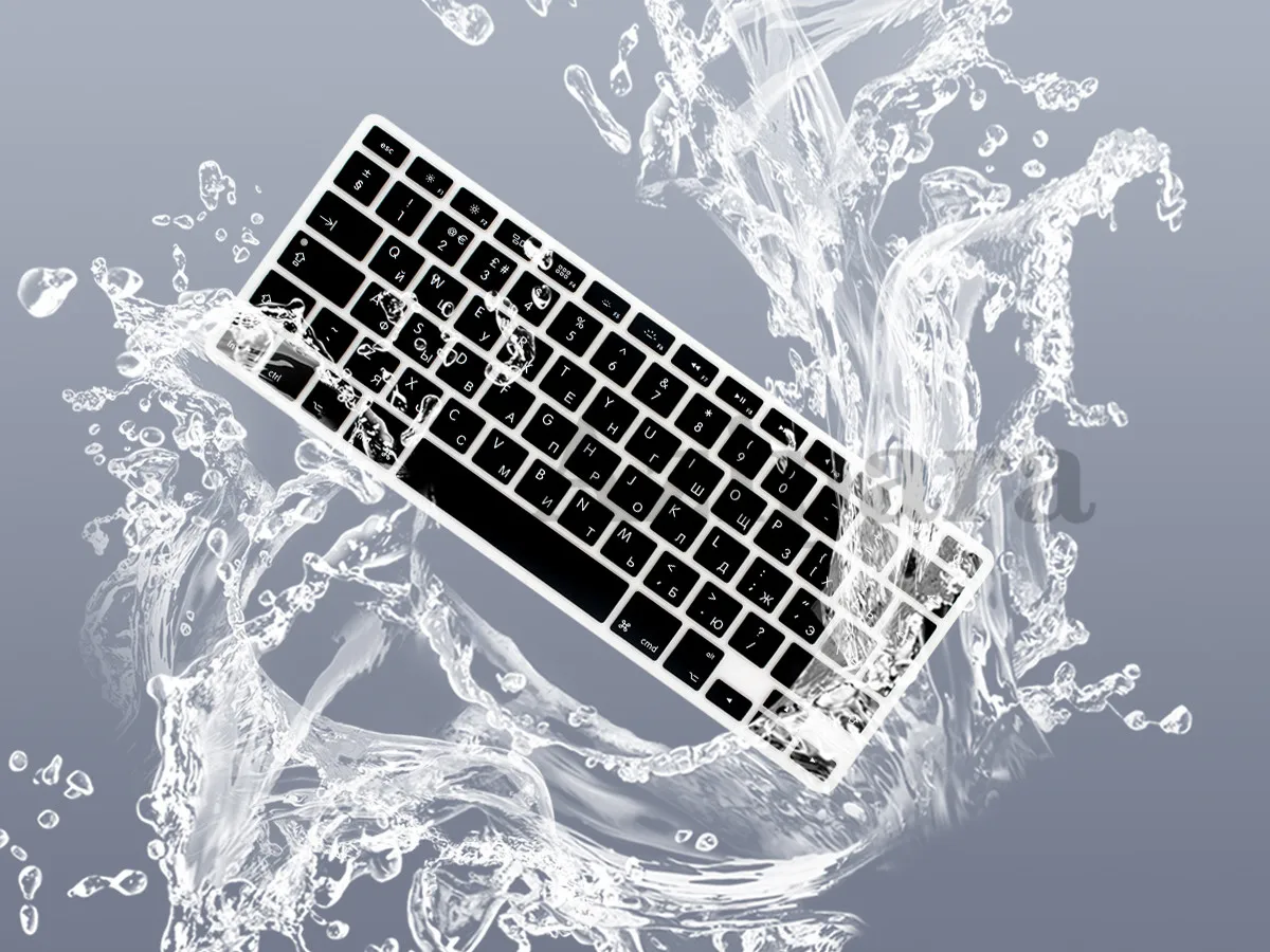ソフトスキン Macbook Air 13 2020 Pro 13 15 Pro 14 Pro 16 2020 2021 M1 ロシア EU US キーボードカバー A2337 A2338 A2442 シリコン