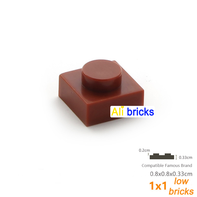 100 unids/lote piezas MOC 3024 placa 1x1 ladrillos compatibles DIY ensamblar bloques de construcción partícula chico rompecabezas cerebro juguete para regalo