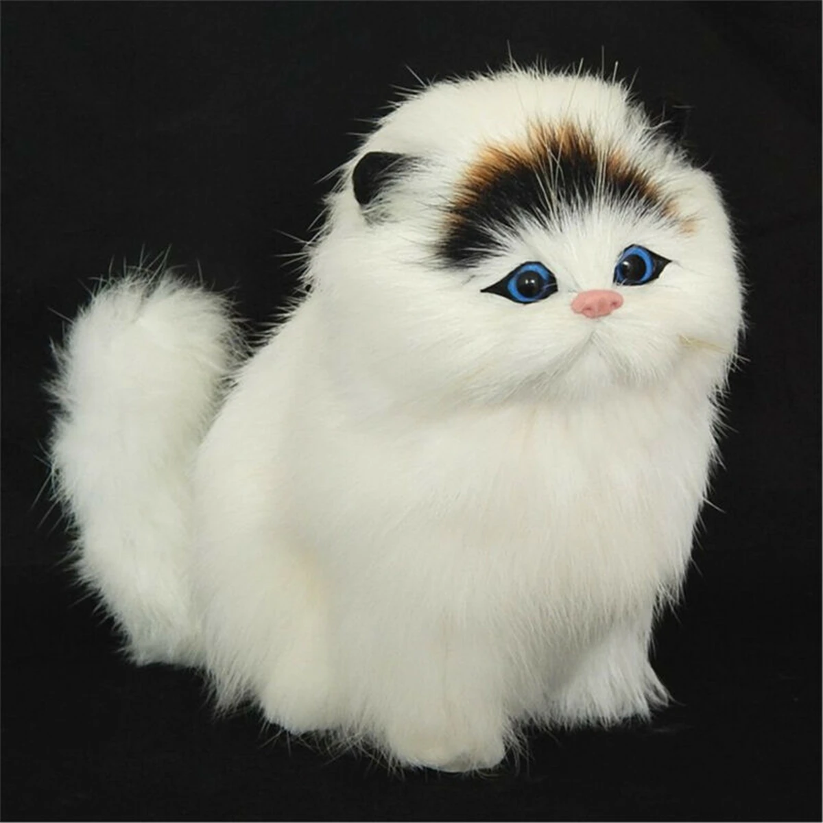 Boneka hewan peliharaan, mainan mewah elektronik kucing dengan ornamen lembut