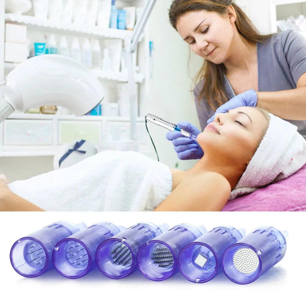 10 Chiếc 20 Chiếc 50 Chiếc Kim Hộp 12/24/36/42 Chân Cho Chuyên Nghiệp Microneedling Derma Bút A6 dụng Cụ Chăm Sóc Da