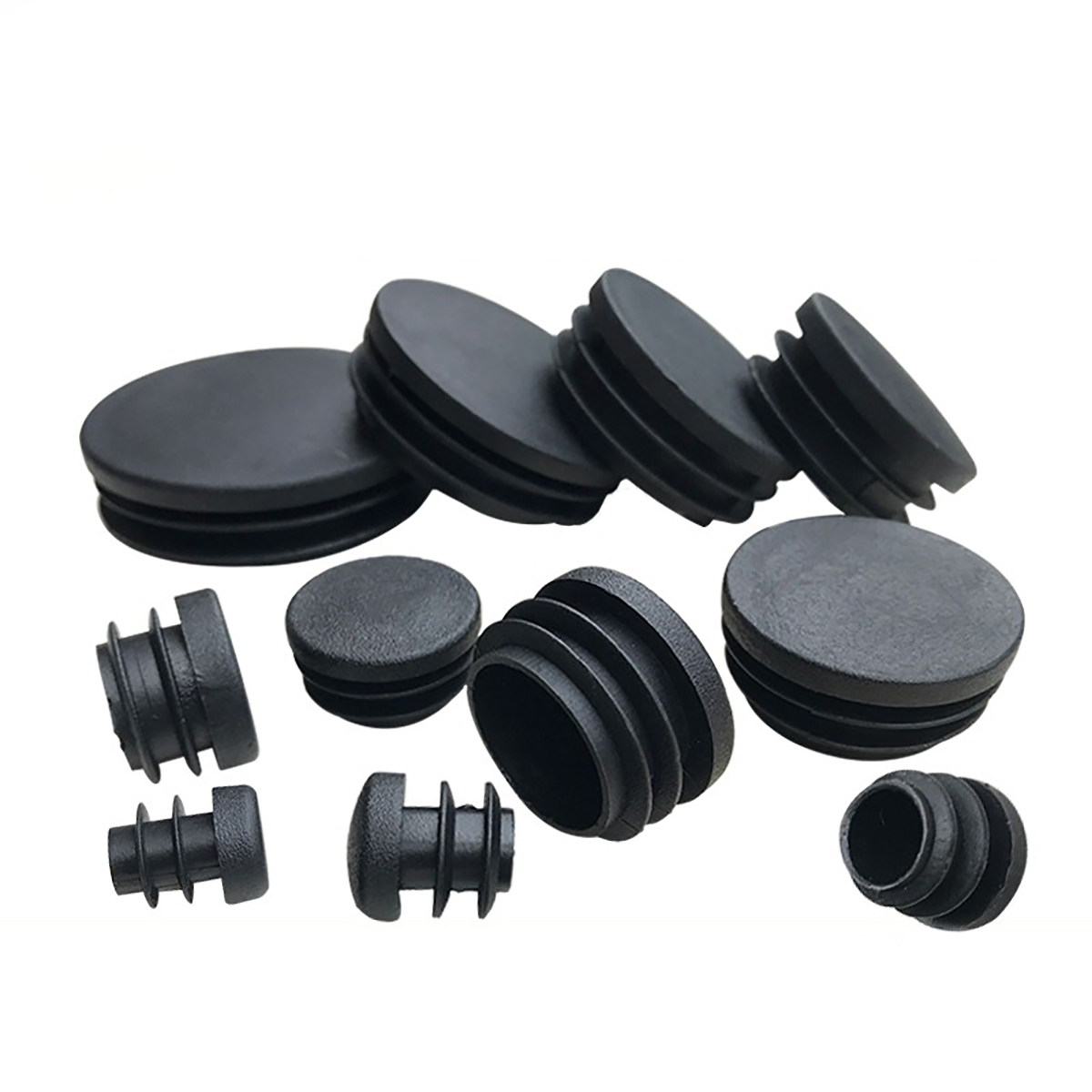 4-50pcs Thicken Round Plastic Blanking End Cap 16 19 22 25mm Chair Table Feet Cap Tube Pipe Insert Plug Decorative Dust Cover