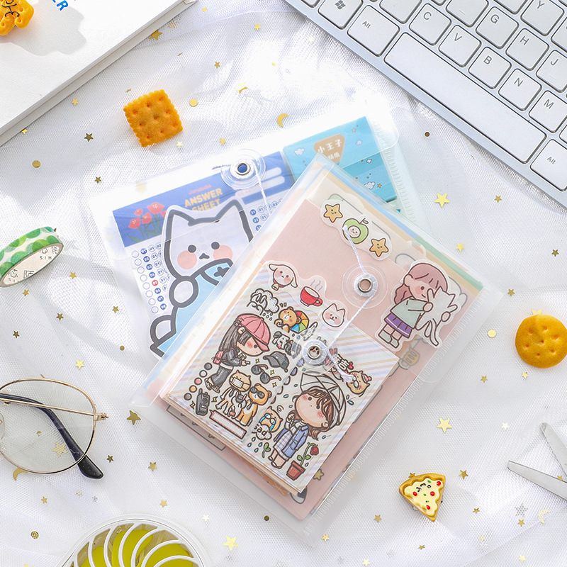 Mini A6ขนาดแฟ้มโฟลเดอร์ Organizer PP กันน้ำโปร่งใสกระเป๋าเอกสารสำหรับโรงเรียนอุปกรณ์สำนักงานเครื่องเขียน