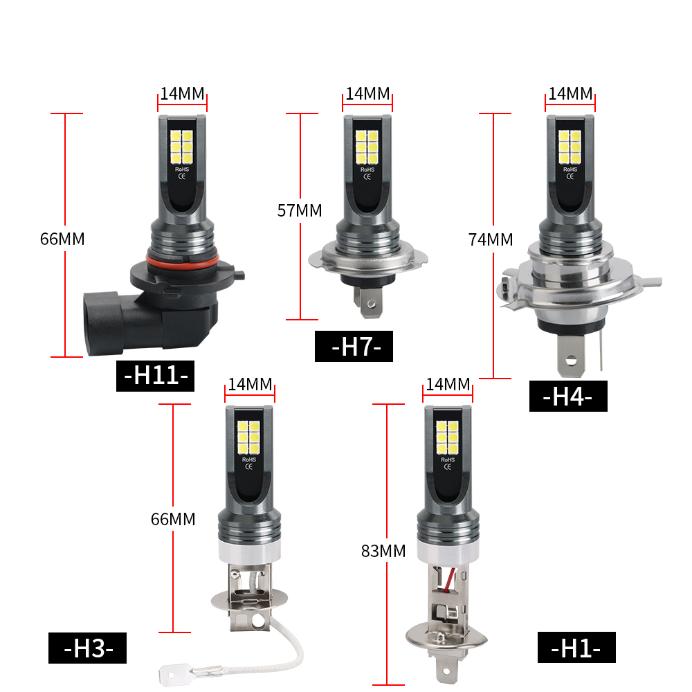 2 pçs h8 h11 led hb4 9006 hb3 9005 luzes de nevoeiro lâmpada 3030 12smd 6000k branco carro condução correndo lâmpada dianteira automática leds luz 12v