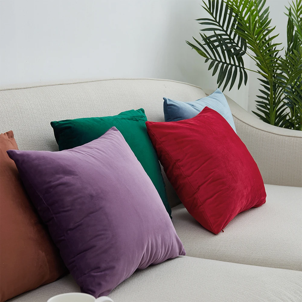 Miễn Phí Vận Chuyển 40/45/50/55/60Cm Ném Gối Hà Lan Nhung Nhuộm Đệm HT-PHVDC-A