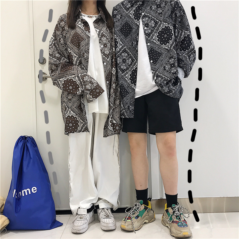 Camisas e blusas de manga comprida, blusas soltas para homens e mulheres, bandana, hip hop