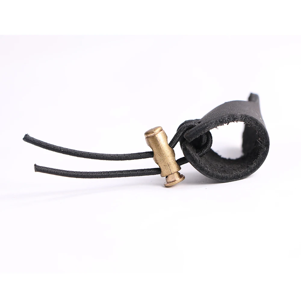 Finger Tip Protector Adjustable Hunting Imitation Cowhide Thumb Finger Guard Archery Pull Arrow Broadheads Shooting Glove