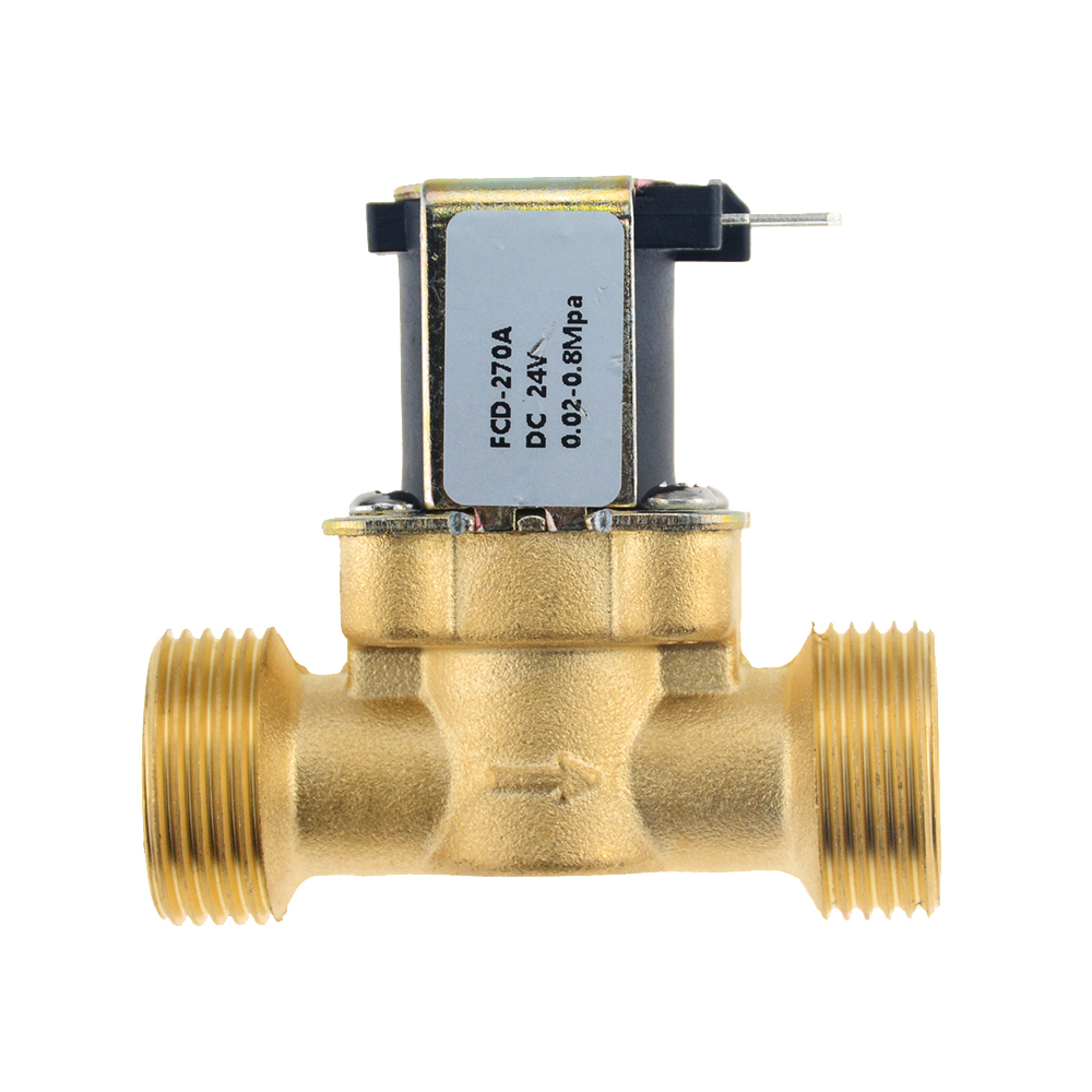 3/4 "1/2" 24V DC AC 220V DC12V válvula magnética solenoide eléctrica normalmente cerrada de latón para control de agua