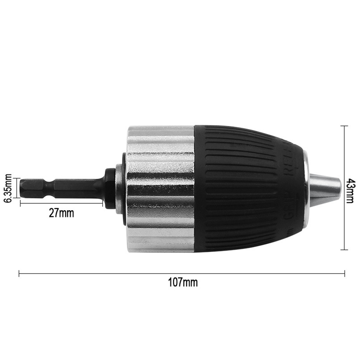 1.5-13 มม.ไฟฟ้าเจาะ Chuck Keyless Self-locking 3/8-24UNF ไดร์เวอร์เครื่องมืออุปกรณ์เสริม Keyless อะแดปเตอร์ Impact hex Shank