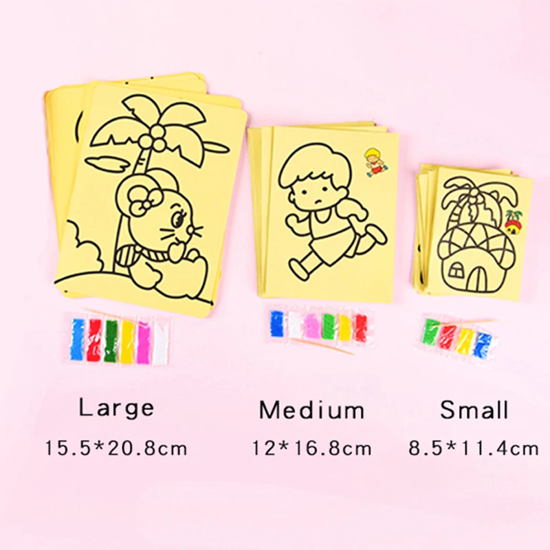 Sáng Tạo DIY Tranh Cát Trẻ Em Montessori Đồ Chơi Trẻ Em Đồ Thủ Công Doodle Màu Cát Nghệ Thuật Hình Ảnh Giấy Vẽ Đồ Chơi Giáo Dục