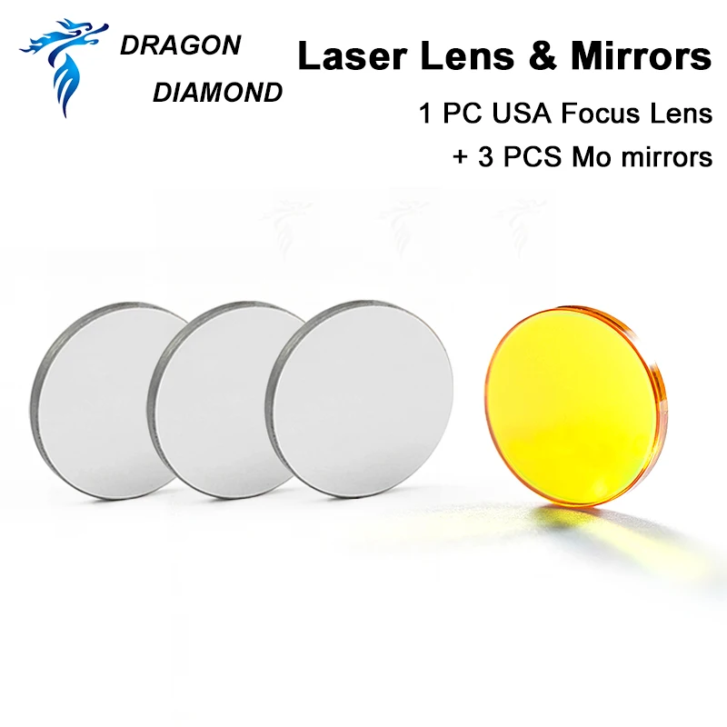 K40 Series USA Ống Kính Lấy Nét Laser Khắc Dia.12/18/20Mm FL.50.8mm + Tặng Kèm 3 Mô Gương 20mm Cho 3020 Co2 Khắc Laser Máy