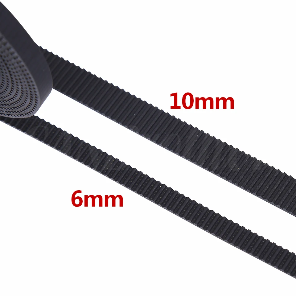5 m/10 m // 20 m/50 เมตร/ล็อต GT2-6mm/10 มม. เปิดเข็มขัด GT2 เข็มขัดยางอะรามิดเส้นใยตัดความยาวสําหรับ 3D เครื่องพิมพ์ขายส่ง