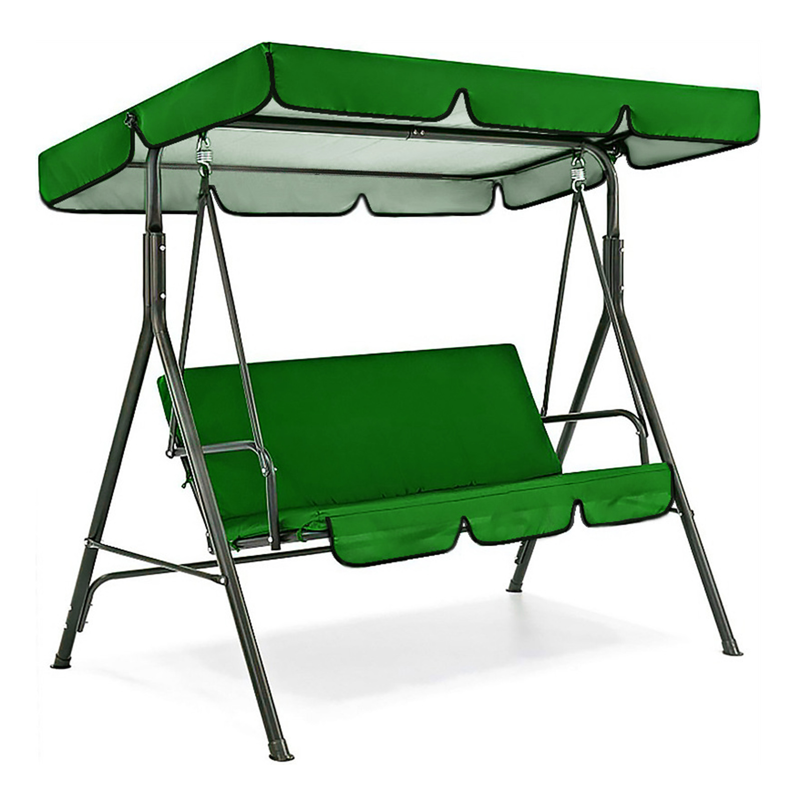 Swing Canopy Toldo Set, impermeável Yard Swing Kit capa de almofada 3 assentos Swing cadeira de jardim