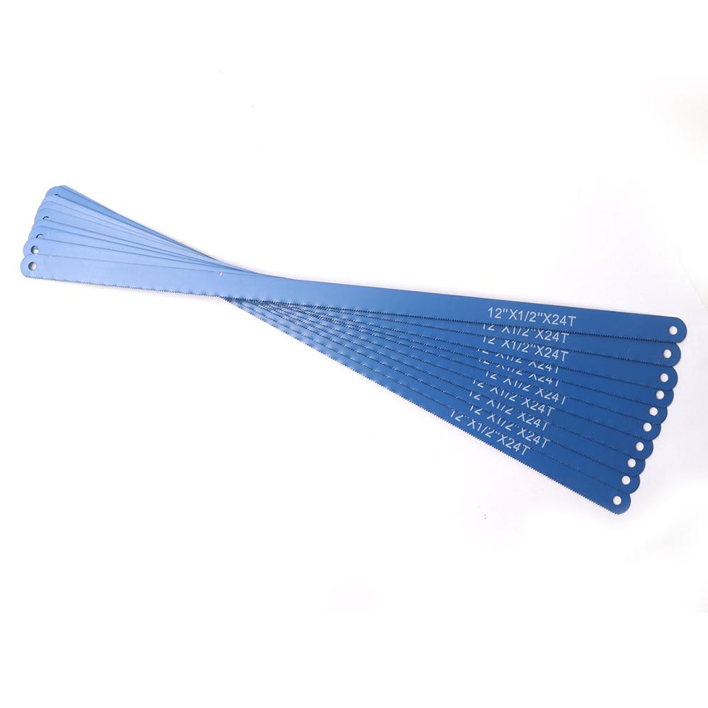 10 Chiếc Màu Xanh Đen Thép Carbon Lưỡi Cưa Lưỡi Dài 300 Mm Gia Công Kim Loại Lưỡi Dao Cắt Kim Loại Dụng Cụ Phụ Kiện