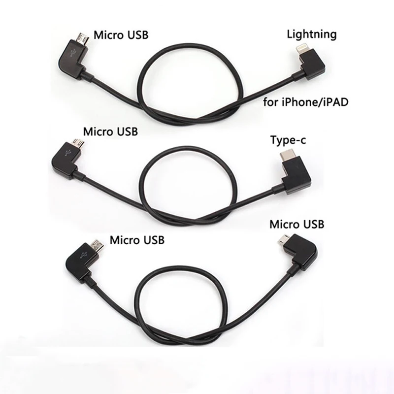 Máy Bay Không Người Lái Cáp Dữ Liệu Cho Máy Bay DJI Spark/MAVIC Pro/Mavic 2 Điều Khiển Micro USB Để Chiếu Sáng/Loại C/Micro USB Dòng Cho Điện Thoại Thông Minh Dành Cho Xiaomi