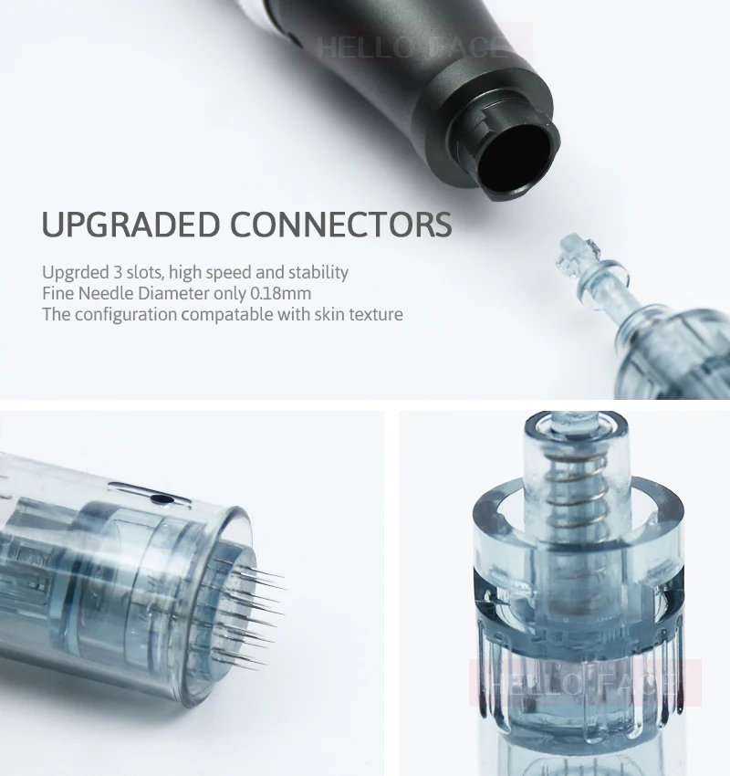 20 Chiếc Tiến Sĩ Bút M8 Kim Hộp Mực Derma Bút 3 Khe Cắm Lưỡi Lê Kim 11 16 36 42 Nano Kim Micro da Needling Đầu