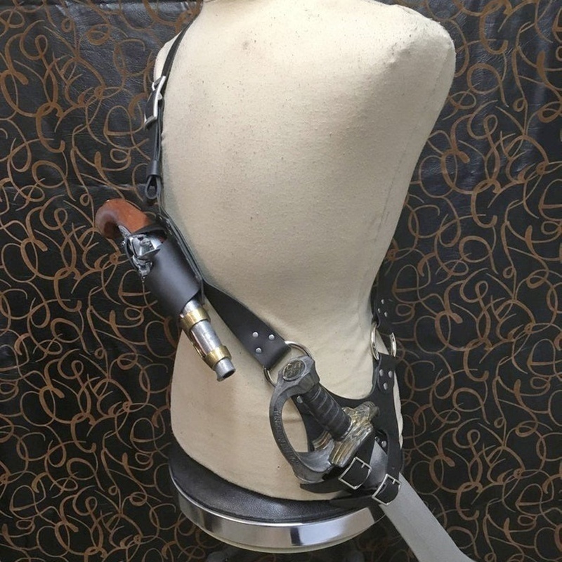 Cinturón de hombro Medieval pirata Baldric, soporte para espada, vaina, caballero, mosquetero, disfraz, daga de cuero, funda Flintlock, accesorio