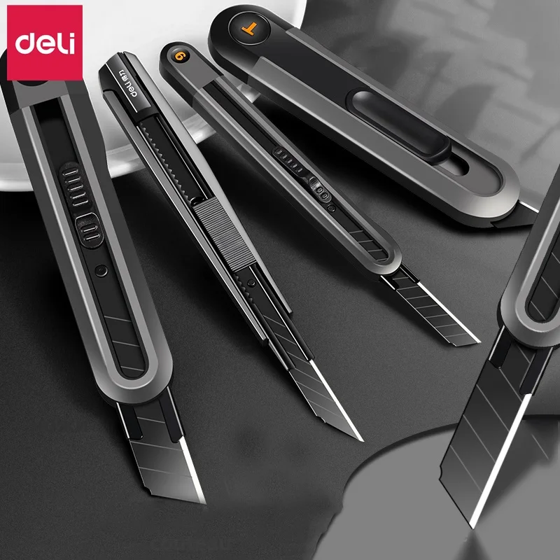 Deli Inox Co Giãn Tiện Ích Cụ Chống Trơn Trượt Lưỡi Dao Không Hộp Dao Faca Нож Cắt Giấy Thủ Công Mỹ Nghệ Chạm Khắc dụng Cụ