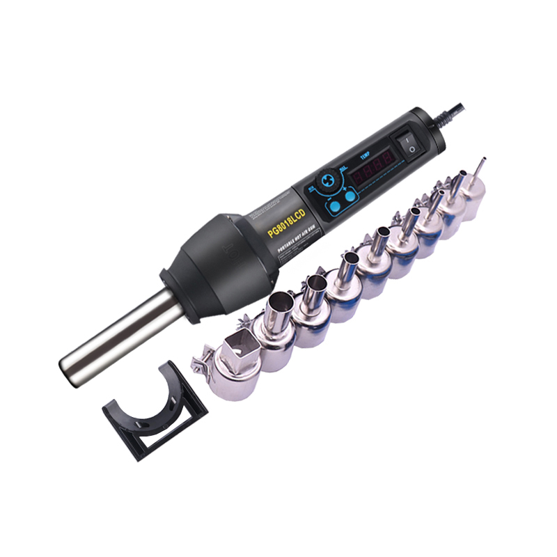 PG8018LCD 220 V/EU US 650W คุณภาพสูงปรับความร้อนอิเล็กทรอนิกส์ HOT AIR GUN Desoldering การประสาน Station IC SMD BGA + หัวฉีด