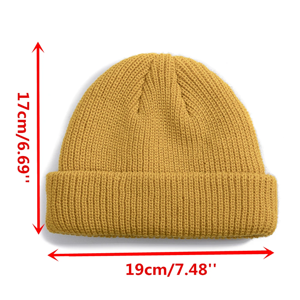 ขายร้อนทุกวันหมวกชาวประมงหมวกUnisexกะลาสีสไตล์ฤดูใบไม้ร่วงBeanie Ribbedถักหมวกสําหรับผู้ชายผู้หญิงสั้นMelonหมวกฤดูหนาว
