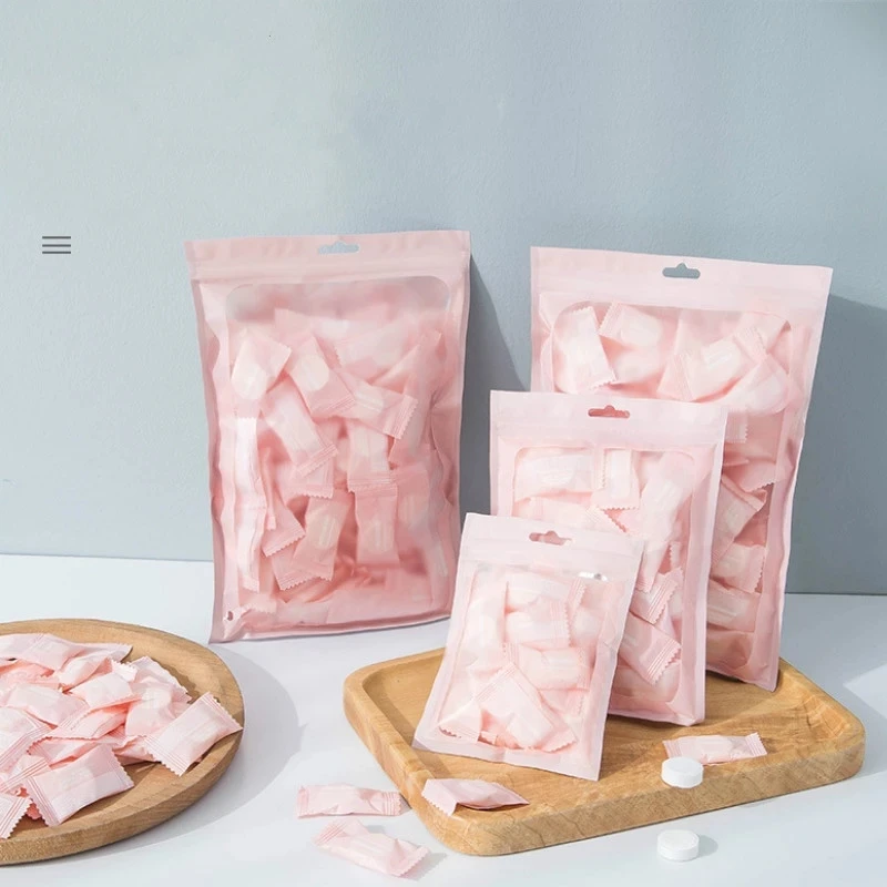 Toallitas desechables de algodón puro para quitar el maquillaje, paño comprimido portátil para viaje, 50 piezas