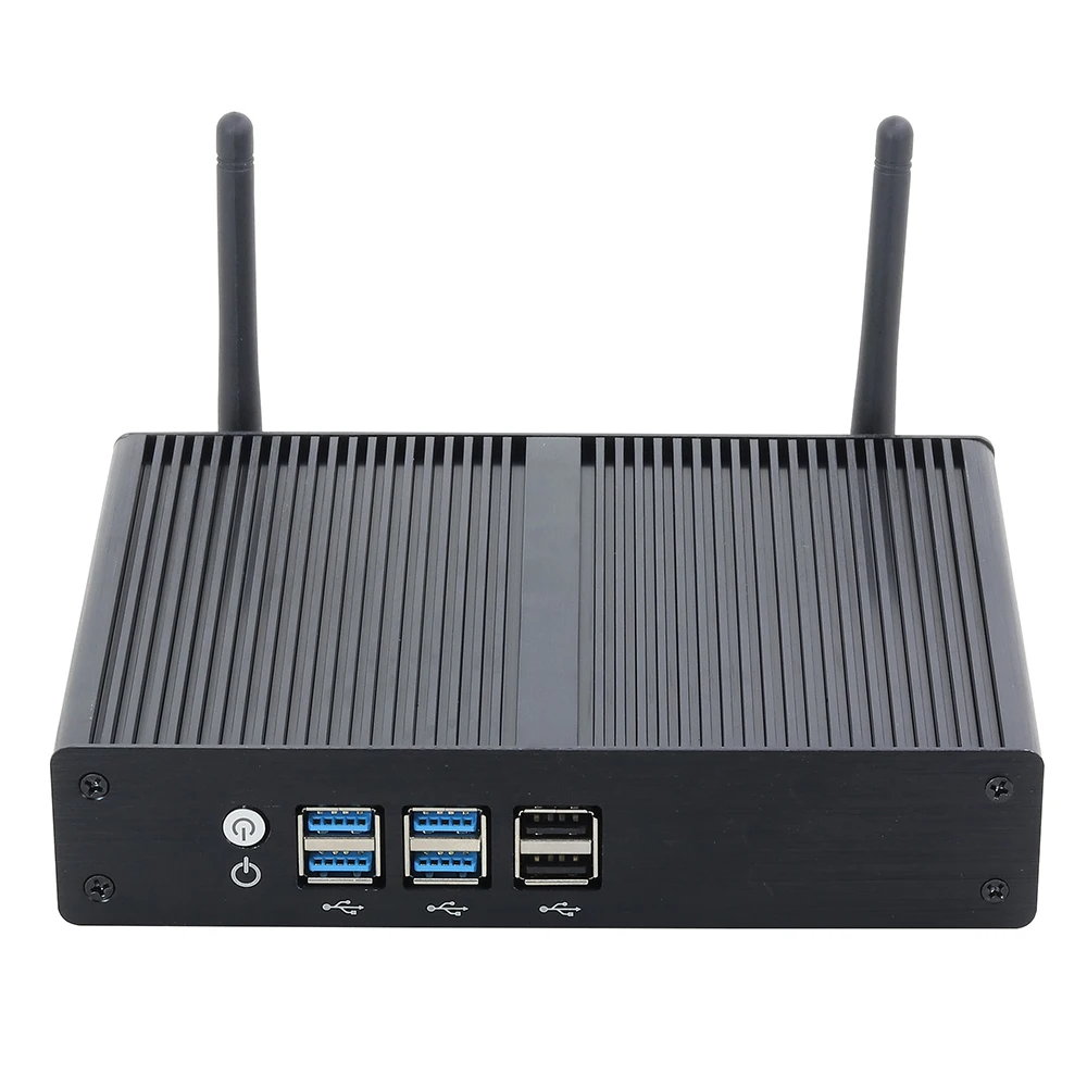 Mini PC sin ventilador Core i5-4200U i3 5005U Celeron 2955U 8USB Windows 10 Pro Minipc WIFI HD HTPC Office Mini Desktop
