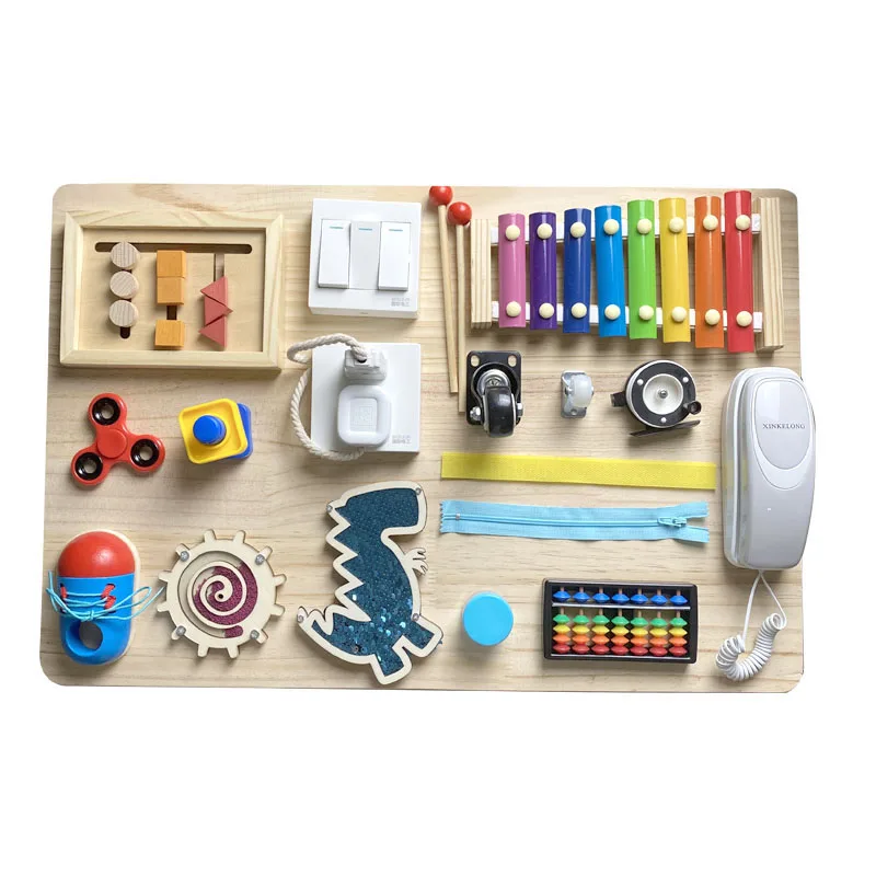 Cho Bé Tự Làm Bận Rộn Ban Phần Vòi Montessori Cảm Giác Hoạt Động Ban Khóa Nhận Thức Đồ Chơi Trò Chơi Bận Rộn Ban Phụ Kiện Chất Liệu