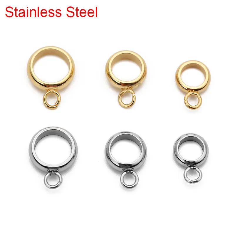 30 ชิ้น/ล็อตจี้สแตนเลสตัวเชื่อมต่อ Bail Clasps ทองสีจี้คลิป Pinch สําหรับ DIY สร้อยคอผลการค้นหาเครื่องประดับทํา