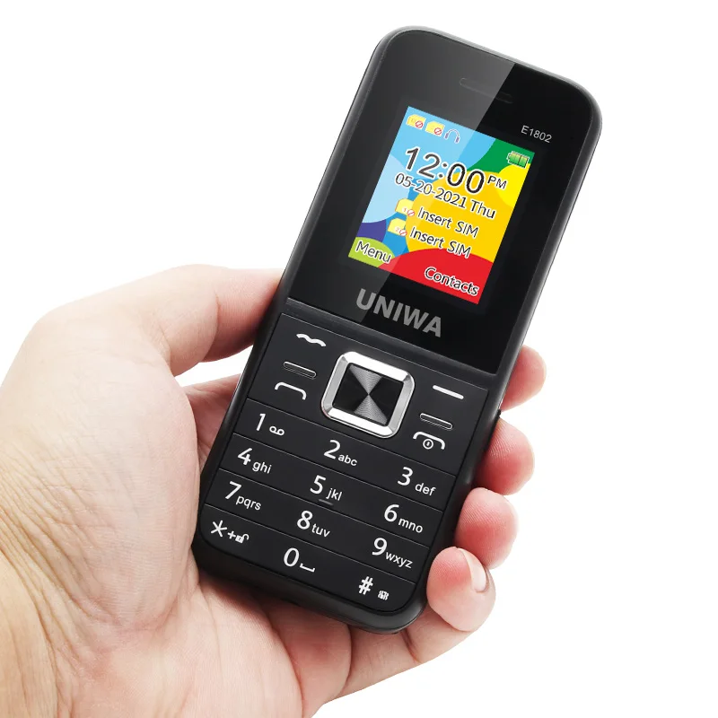 UNIWA-teclado E1802 para teléfono móvil, dispositivo con botón superior, largo Modo de espera, Radio FM, GSM, ruso, hebreo
